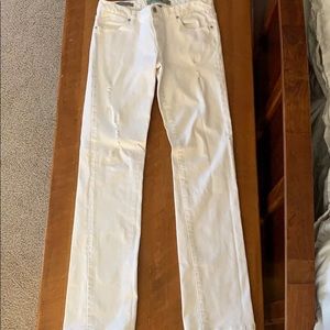 paperdenim&cloth distressed white jeans - …